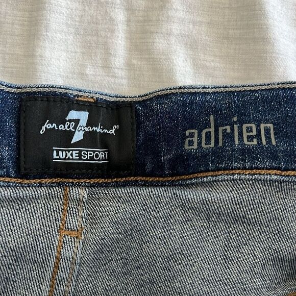 7 For All Mankind Jeans Mens 36 Slim Fit Adrien Stretch Dark Wash Straight - Picture 6 of 7